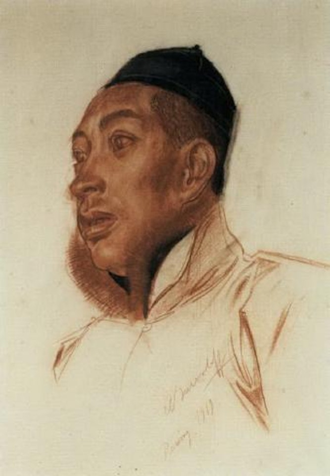 Portrait of Chinese man by Alexander Evgenievich Yakovlev