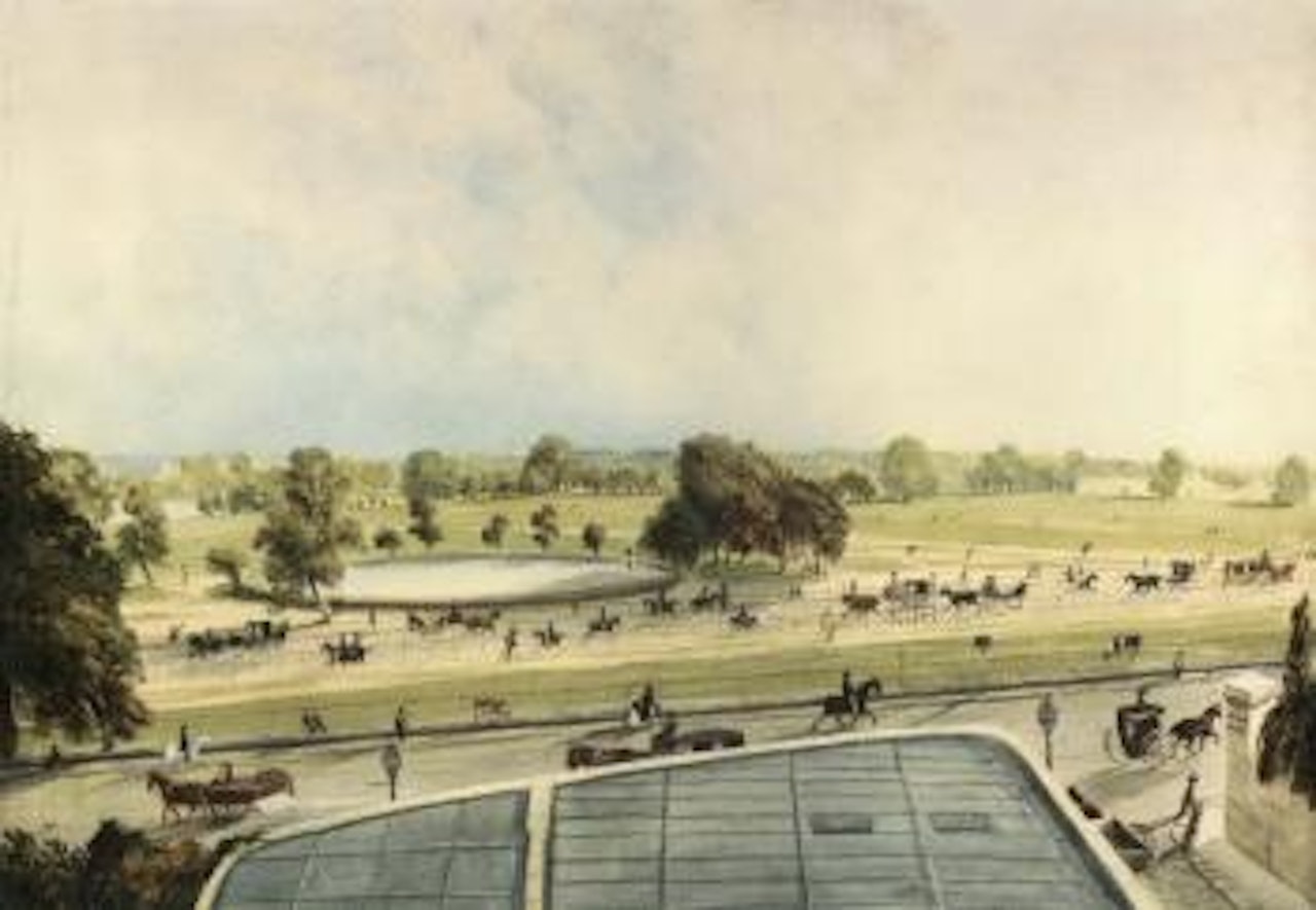 Hyde Park from the corner of Mount Street by English School