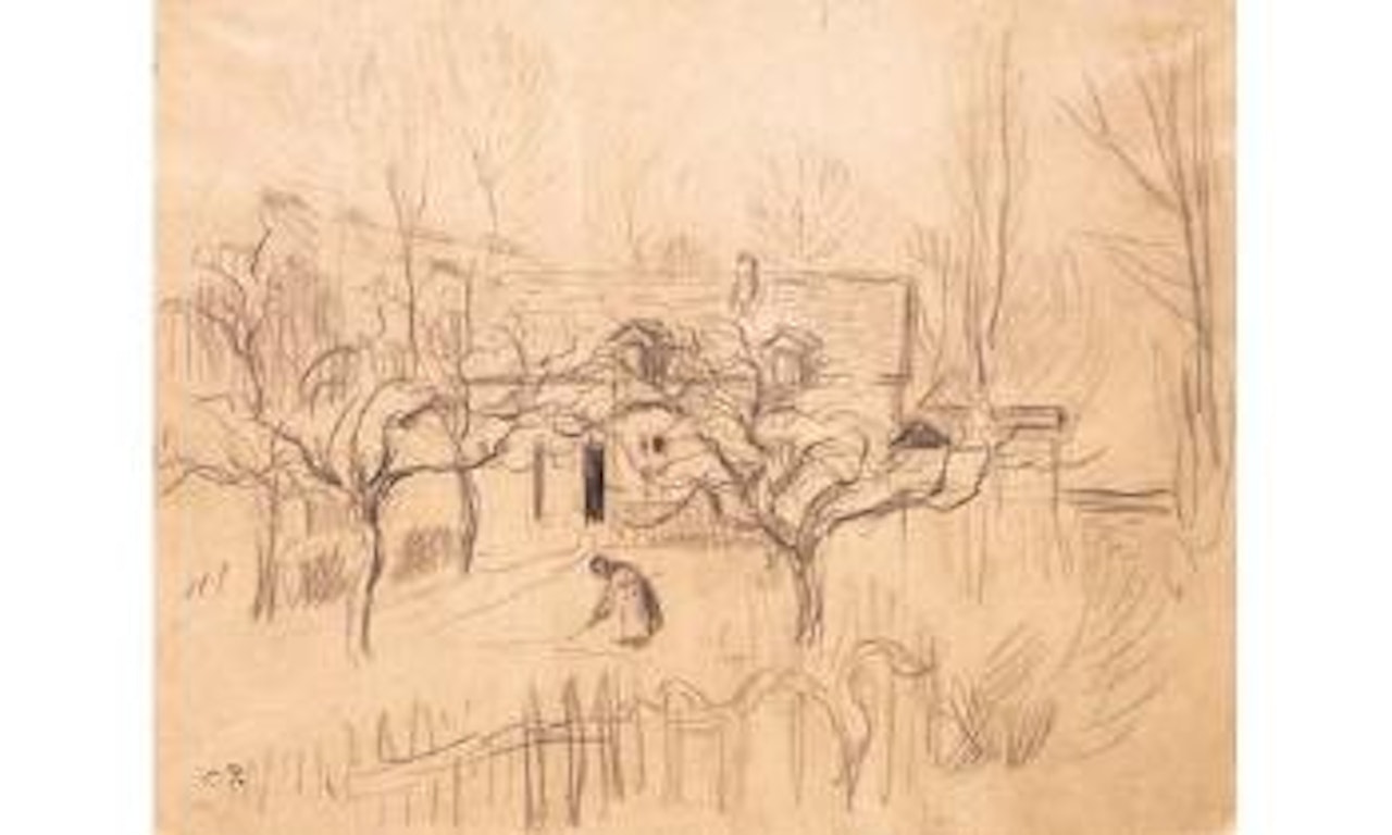 Maison du peintre Ludovic Piette by Camille Pissarro
