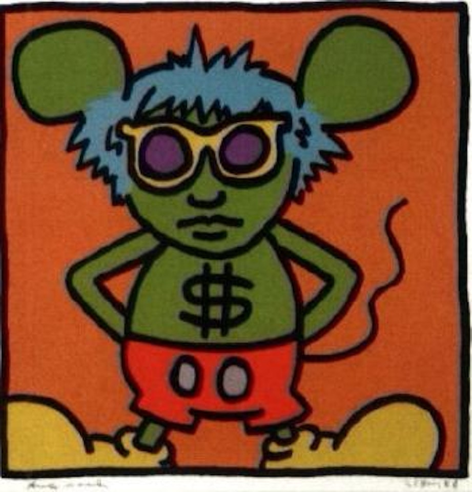 Andy mouse by Keith Haring by Andy Warhol