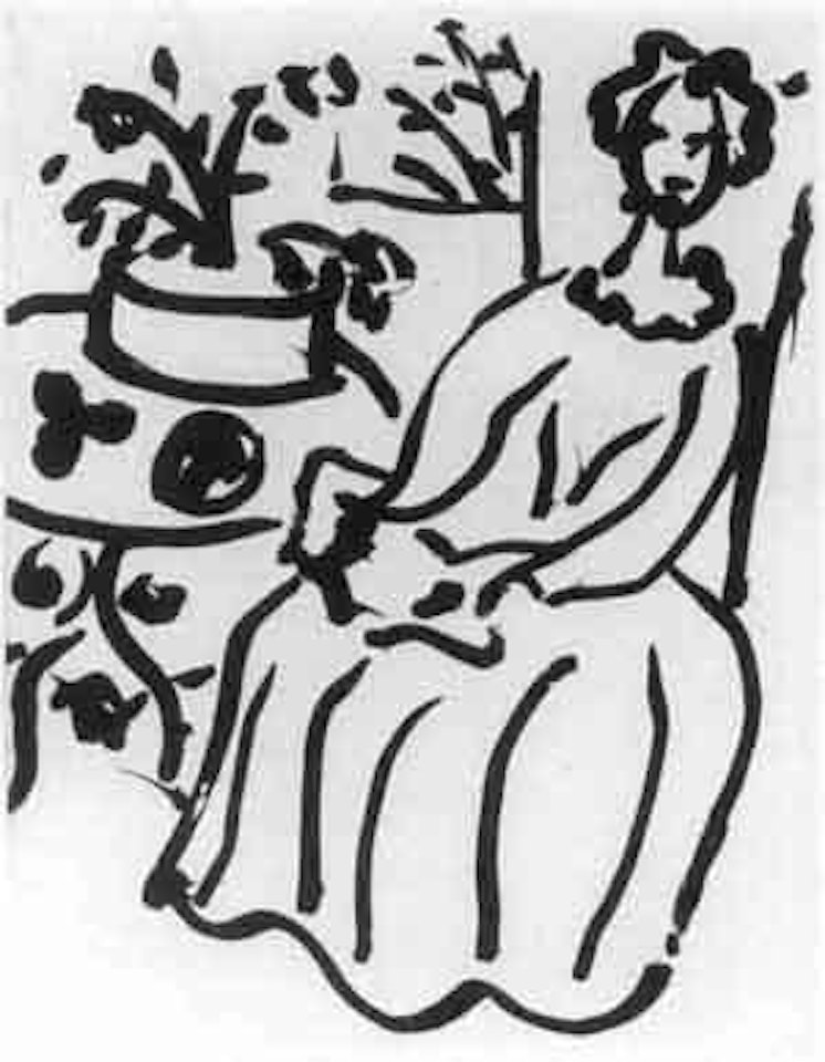 Maris-Jose en robe jaune by Henri Matisse