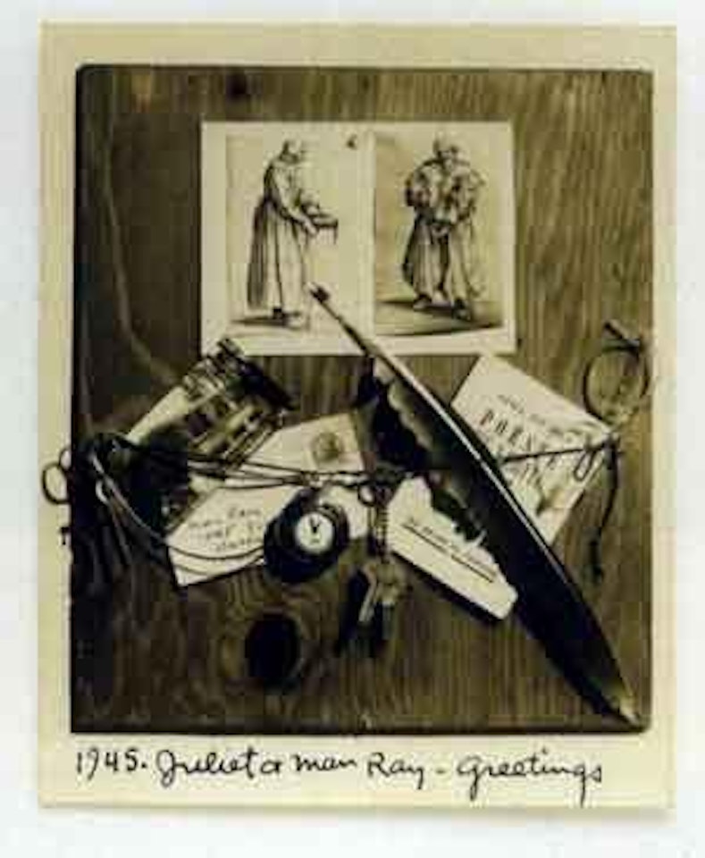 Photograph of a montage by Man Ray