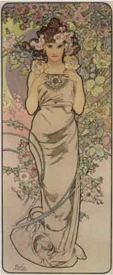From Les Fleurs, Rose by Alphonse Mucha