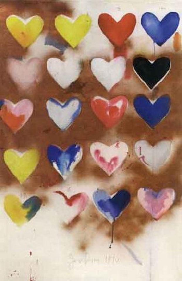 Twenty hearts by Jim Dine