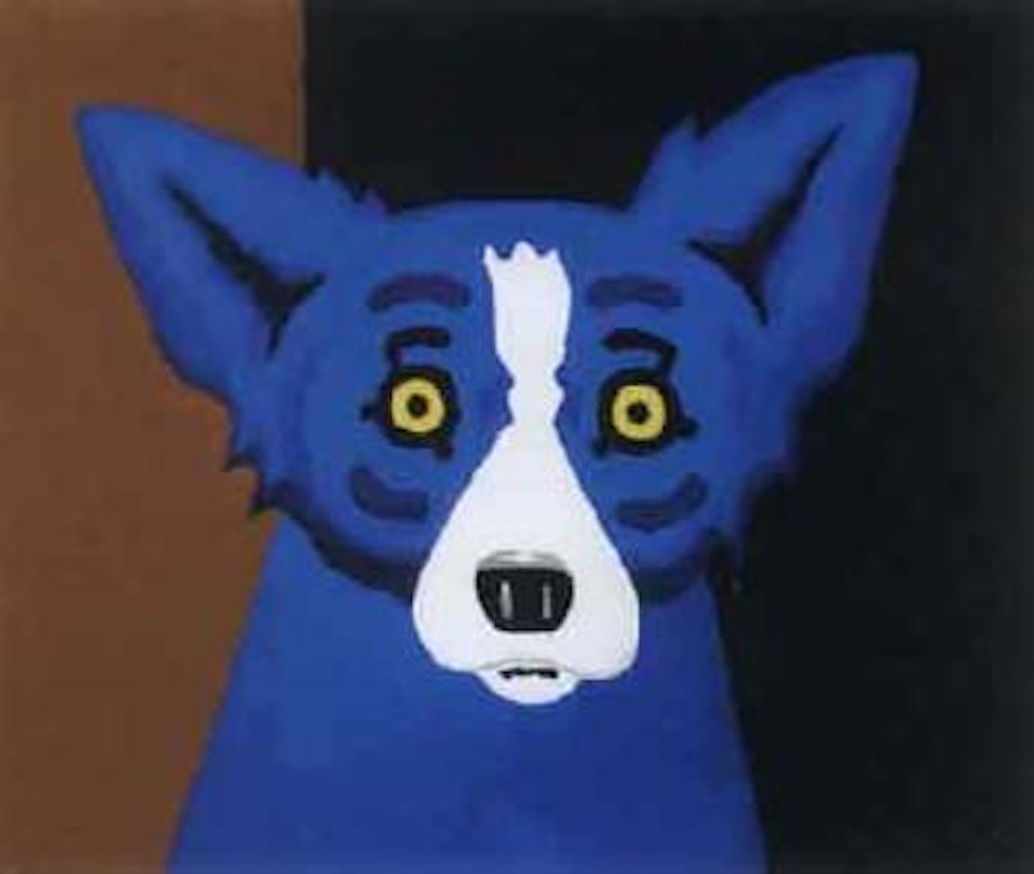 Paper boy blues, blue dog by George Rodrigue