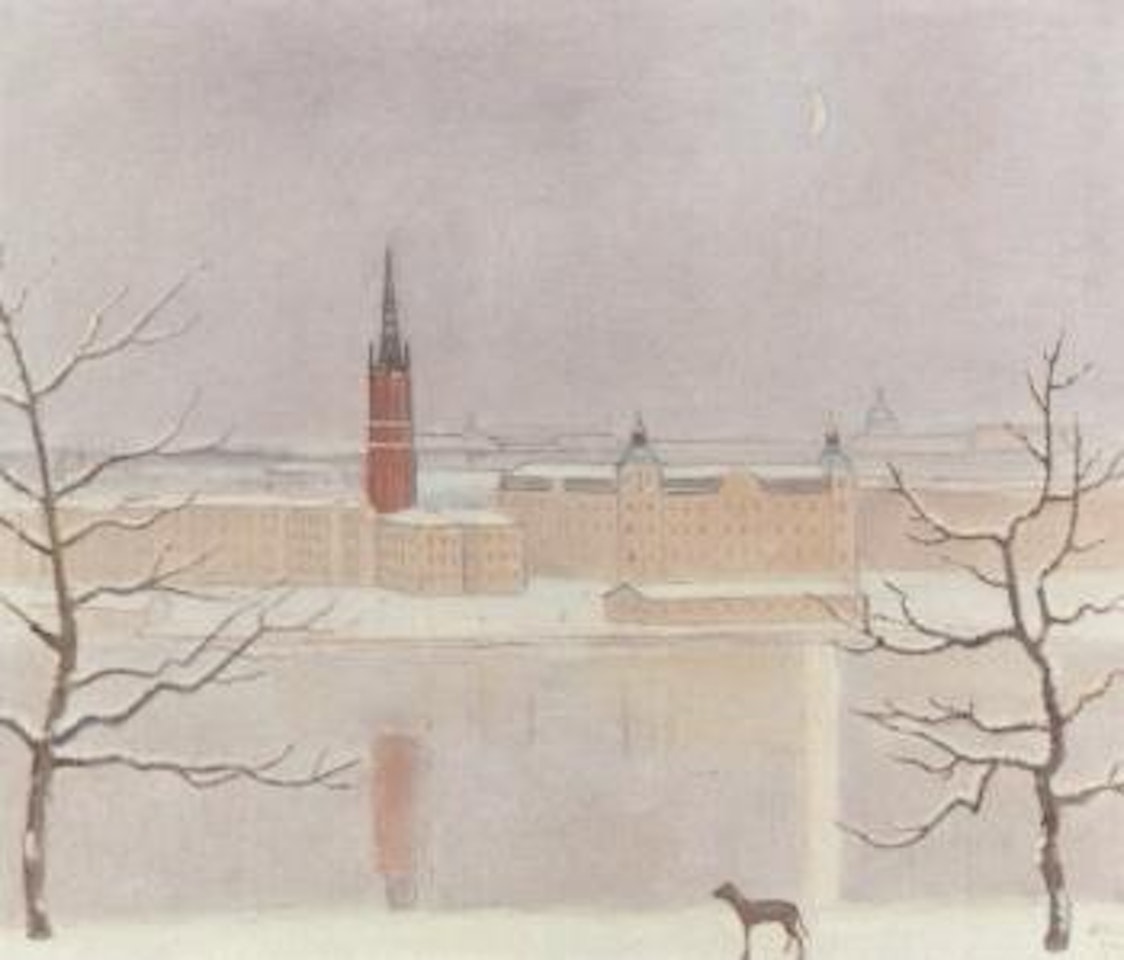 Riddarholmen, winter in Stockholm by Einar Jolin