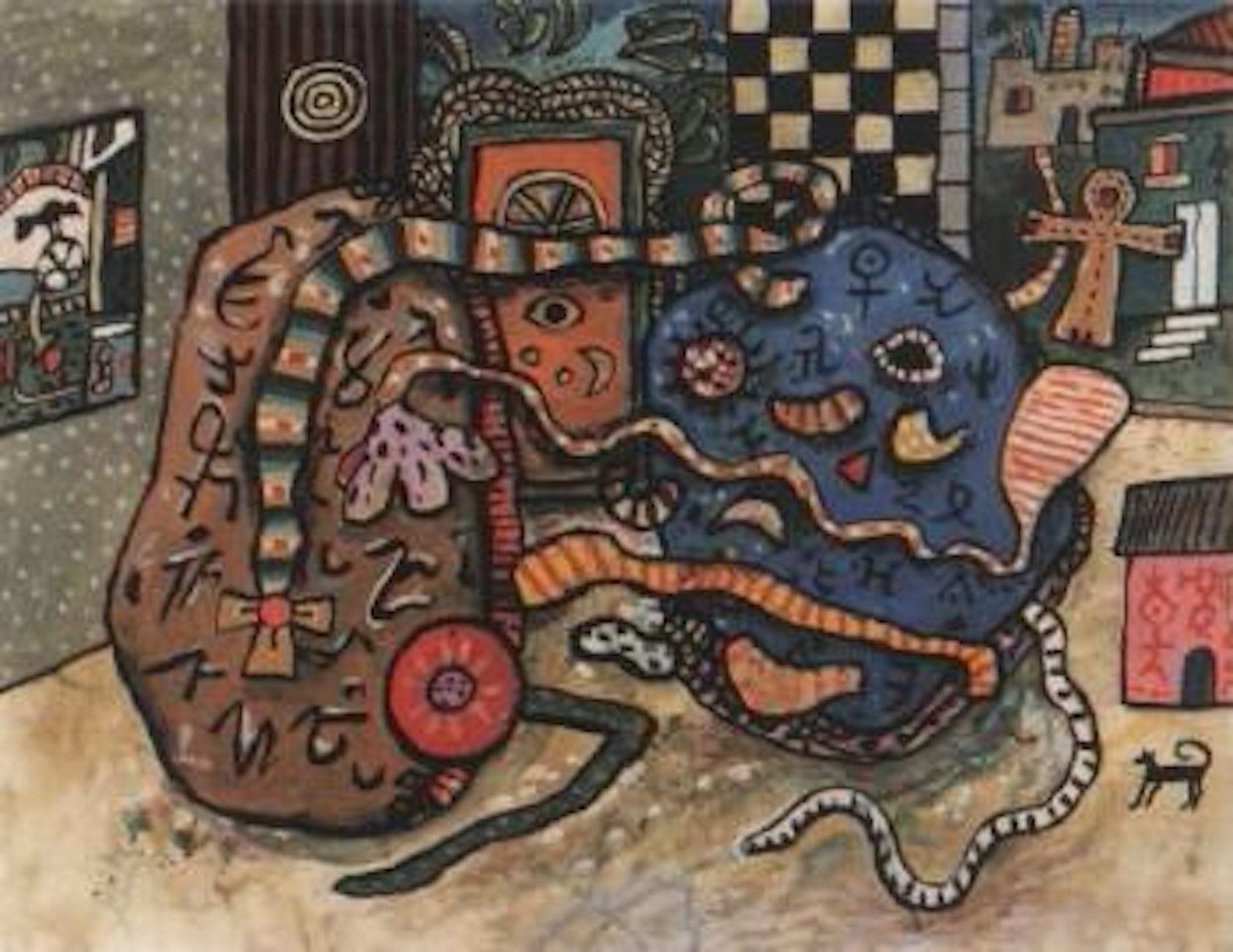 Village myths no 11 by Alan Davie