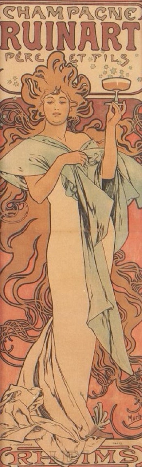 Champagne Ruinart by Alphonse Mucha