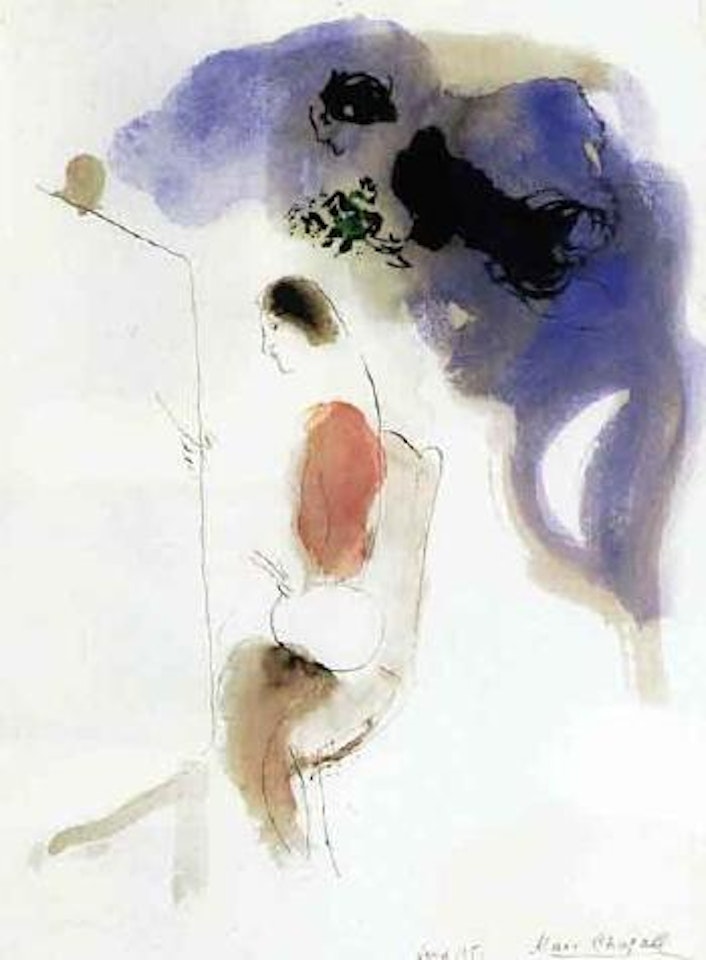 At the easel by Marc Chagall