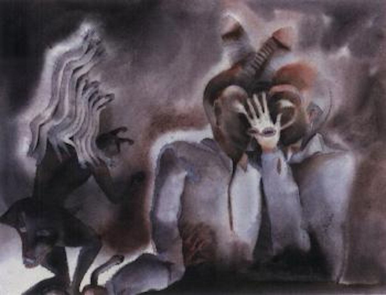 Couple and wolves. Goat by Francisco Toledo