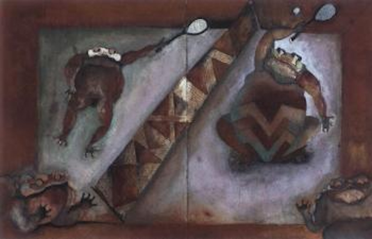 Ranas tenistas II - Frogs playing tennis II by Francisco Toledo
