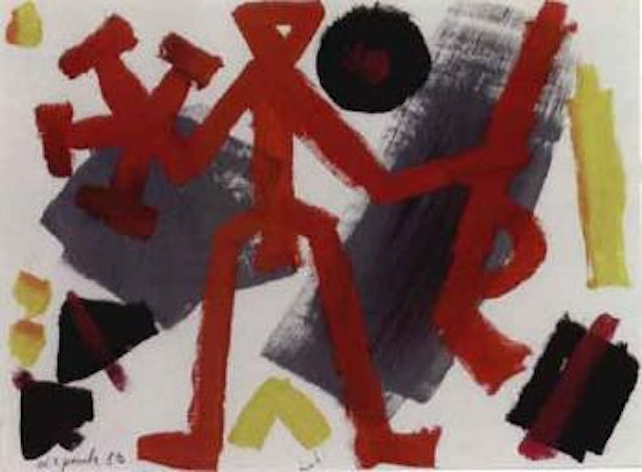 Figure with a gun by A.R. Penck