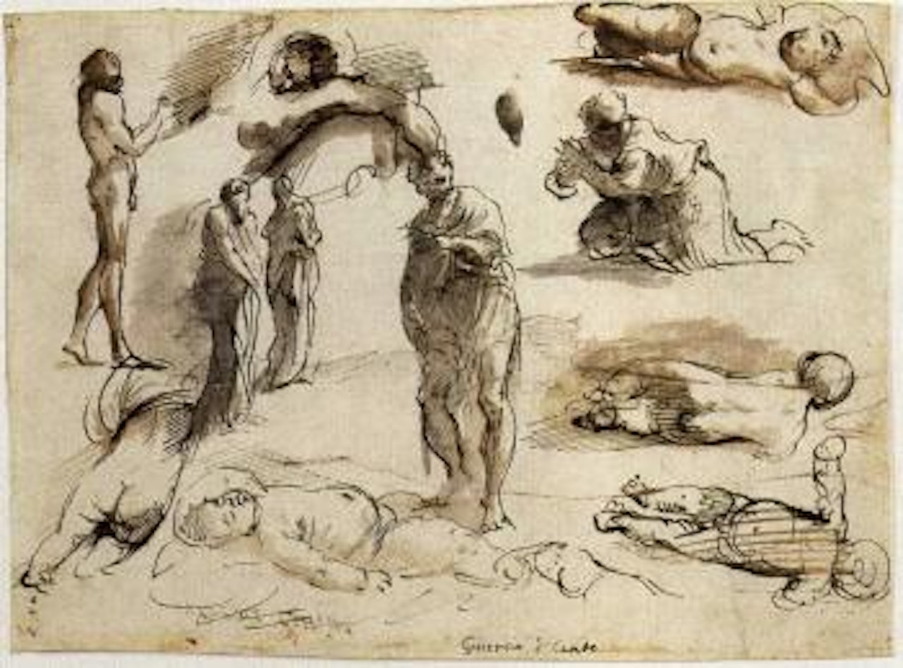 Study of figures by Pier Francesco Mola