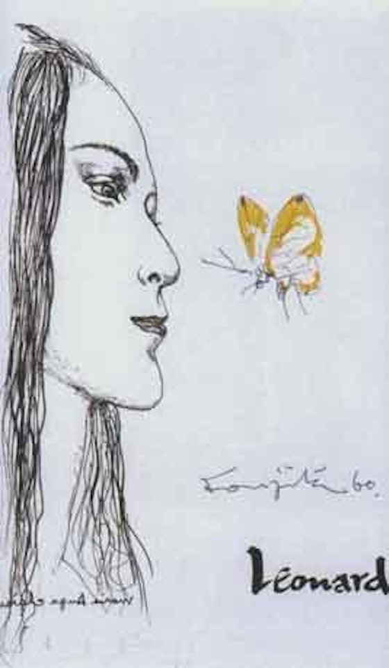 Femme au papillon by Leonard Tsuguharu Foujita