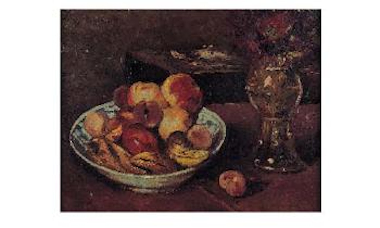 Nature morte aux peches, pommes, bananes by Emile Bernard