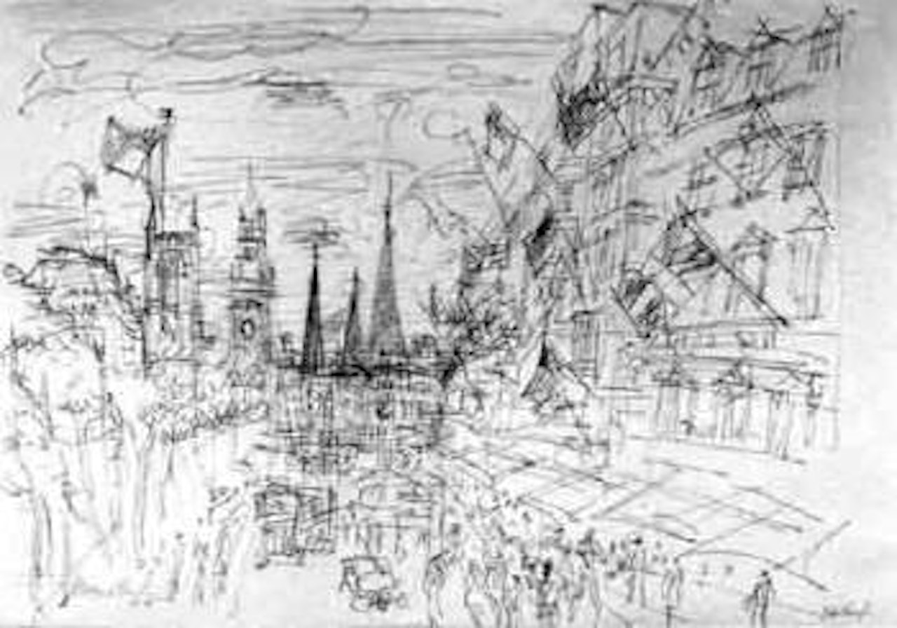 Vue d'Edimbourg animee by Jean Dufy
