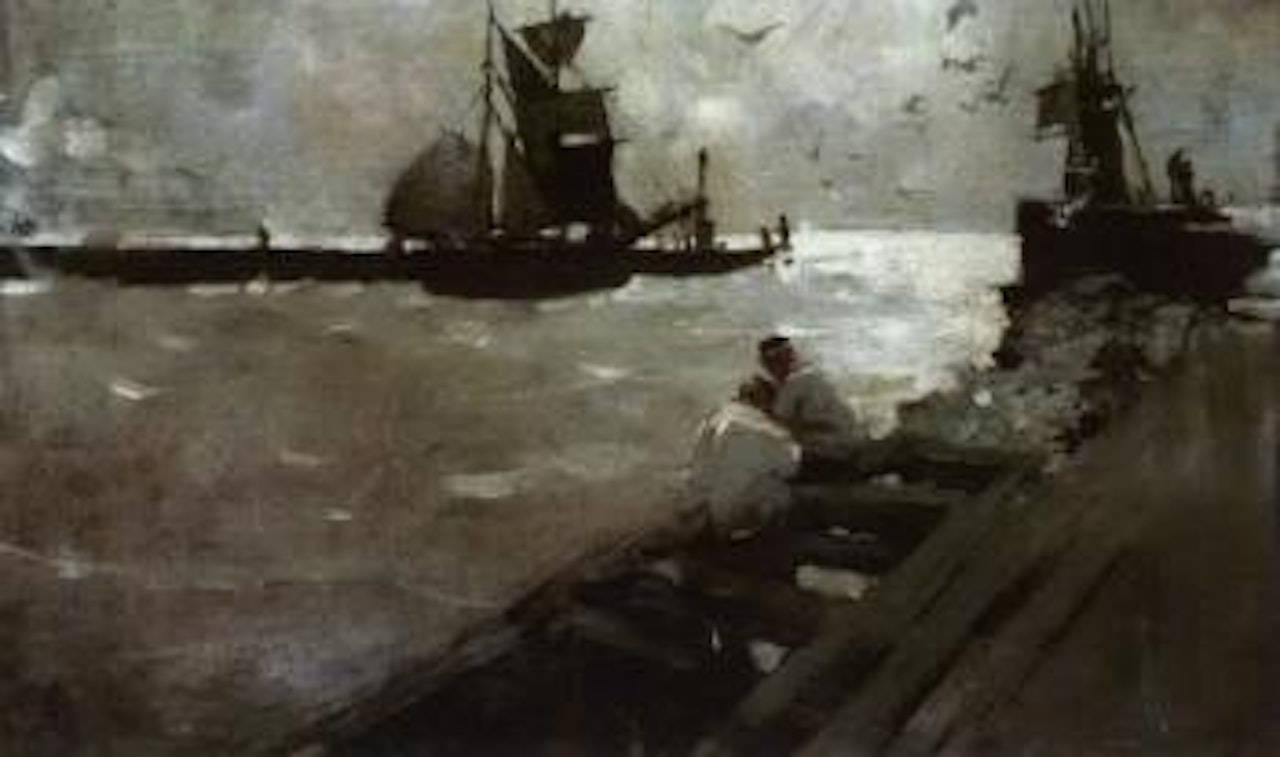 Harbour entrance by Sir Frank Brangwyn