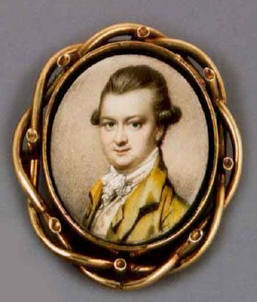 Young gentleman wearing a yellow green coat by Richard Cosway