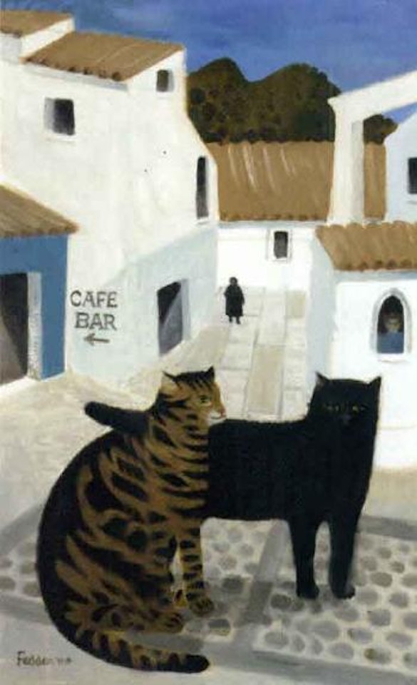 Mediterranean cats by Mary Fedden