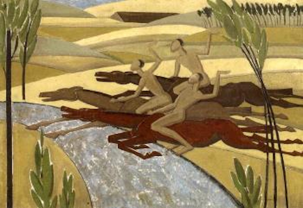 Three horsemen by Henry Moore