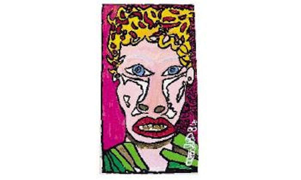 Portrait de femme, la chanteuse de galere by Robert Combas