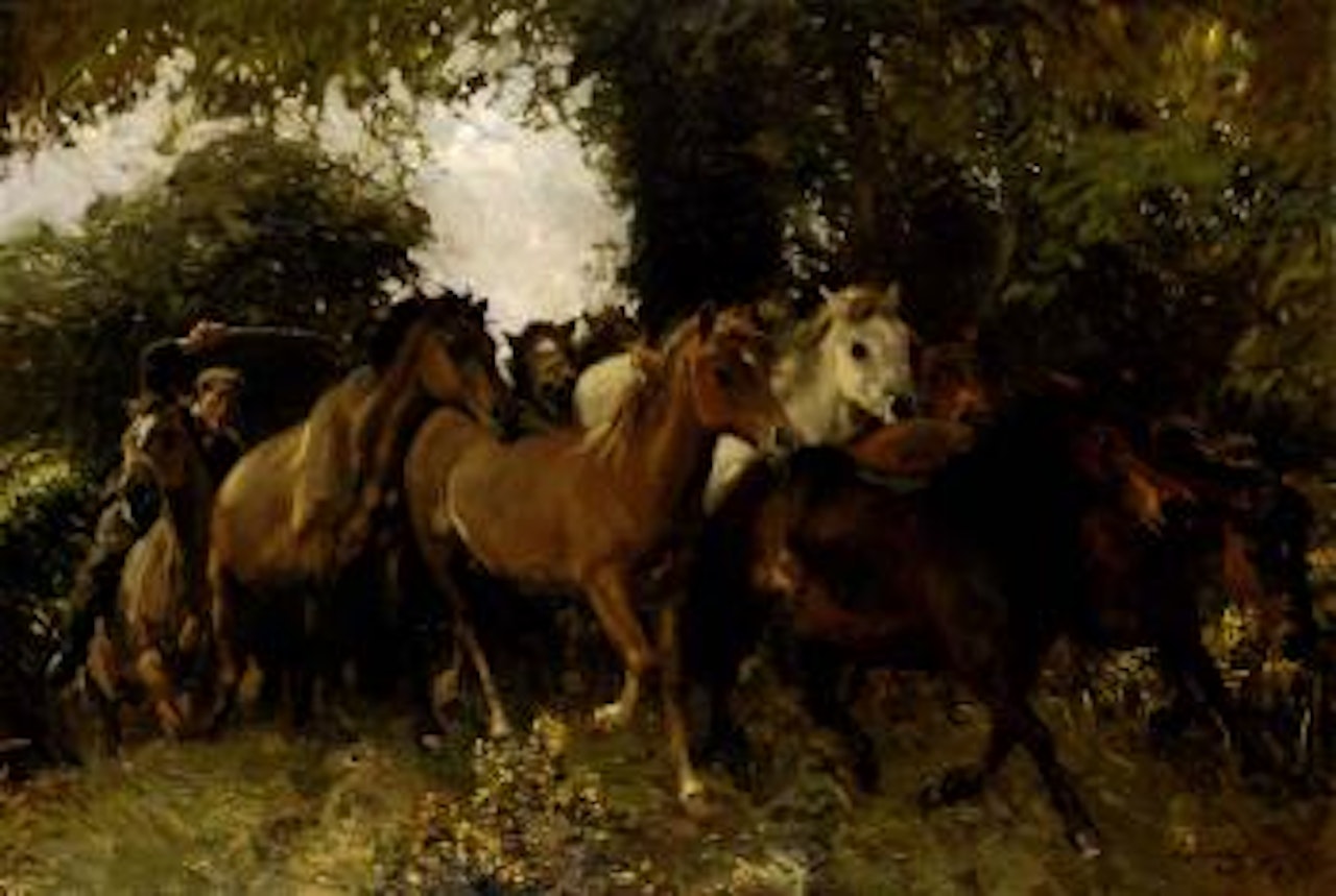 Coming through the gap by Alfred James Munnings