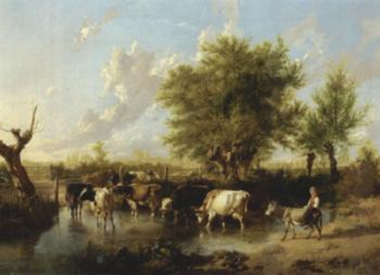 Landscape and cattle, Bingley Gate, near Canterbury by Thomas Sidney Cooper