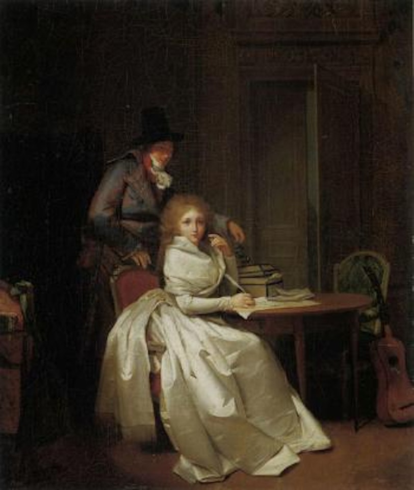 La lettre. Le cadeau delicat by Louis-Leopold Boilly
