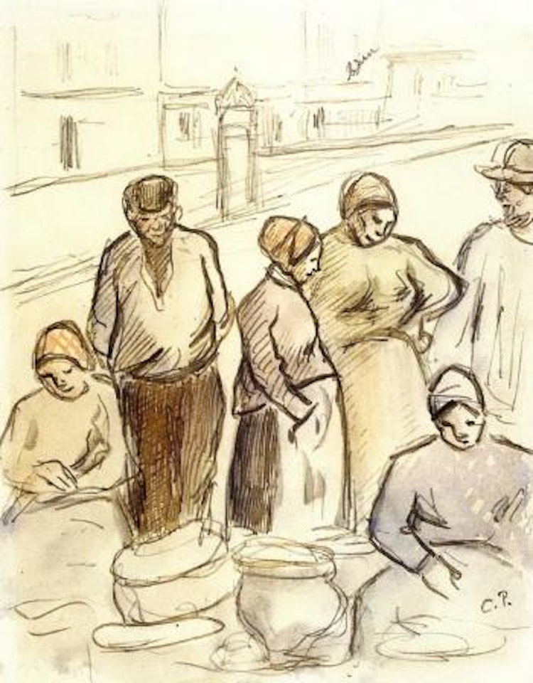 Scene de marche by Camille Pissarro