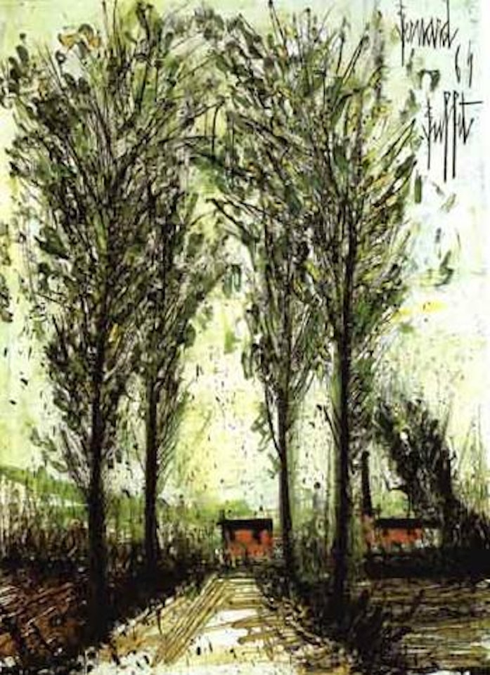 Trees along path in Brittany by Bernard Buffet