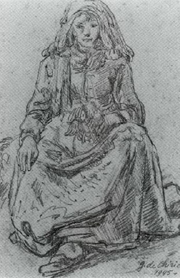 Girl in costume by Giorgio de Chirico