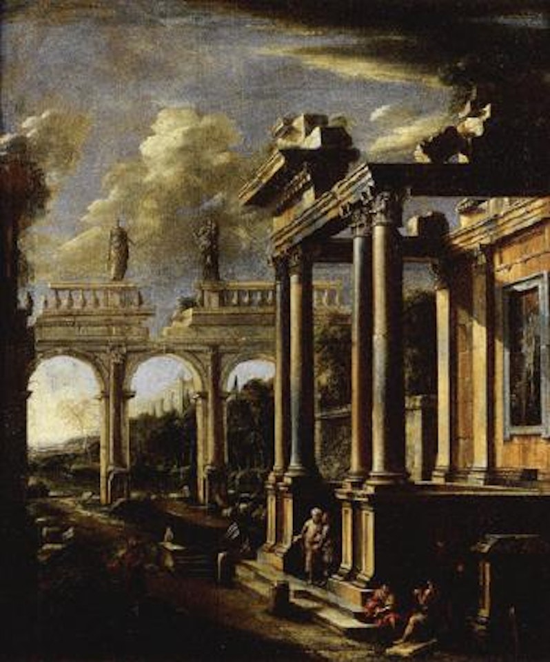 Loggia with figures by Gennaro Greco