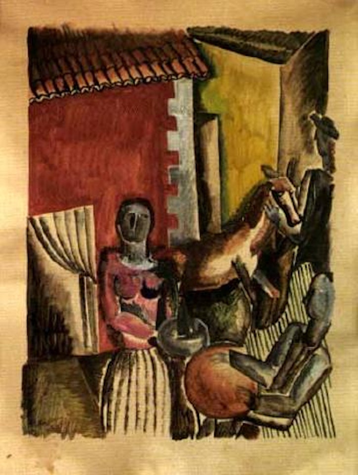 A la terrasse by Ossip Zadkine