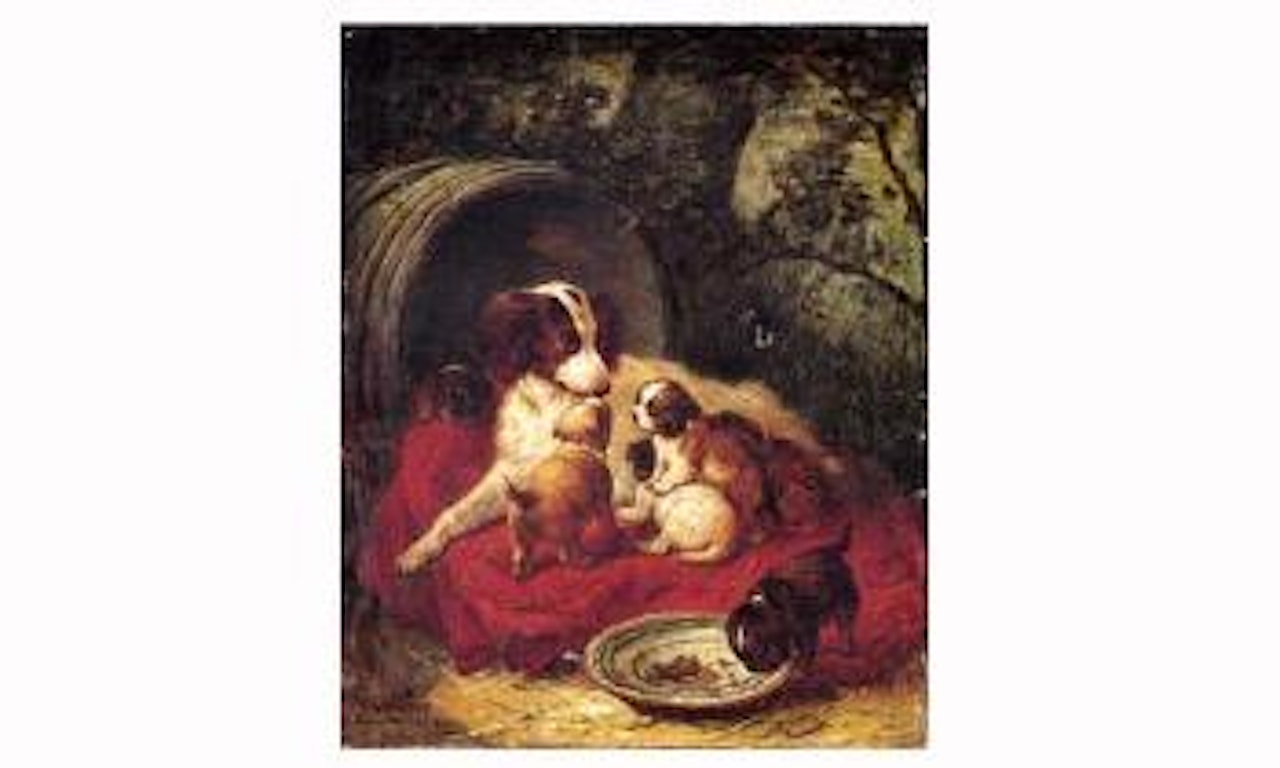 Chienne et chiots by Henriette Ronner-Knip