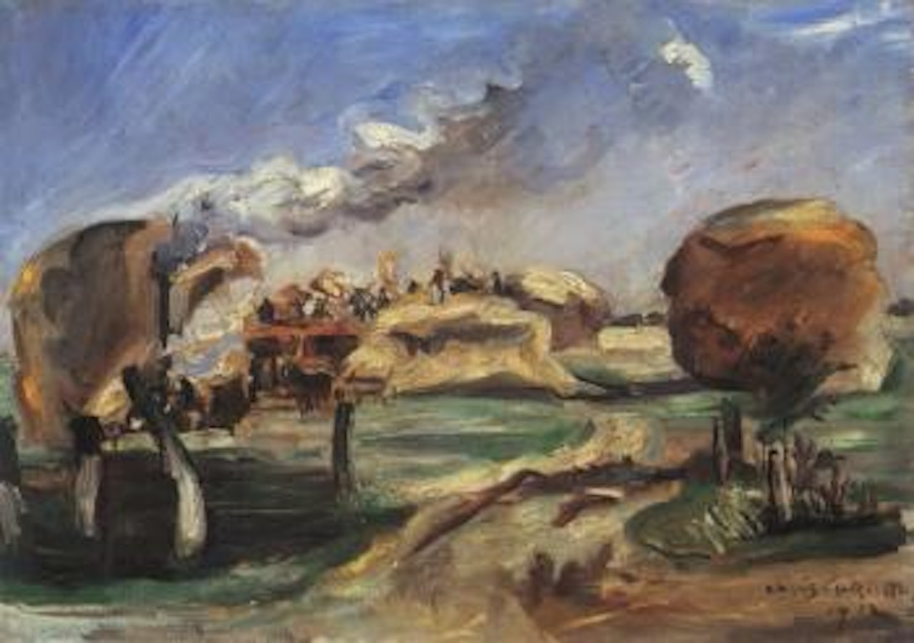 Steam threshing in Niendorf by Lovis Corinth