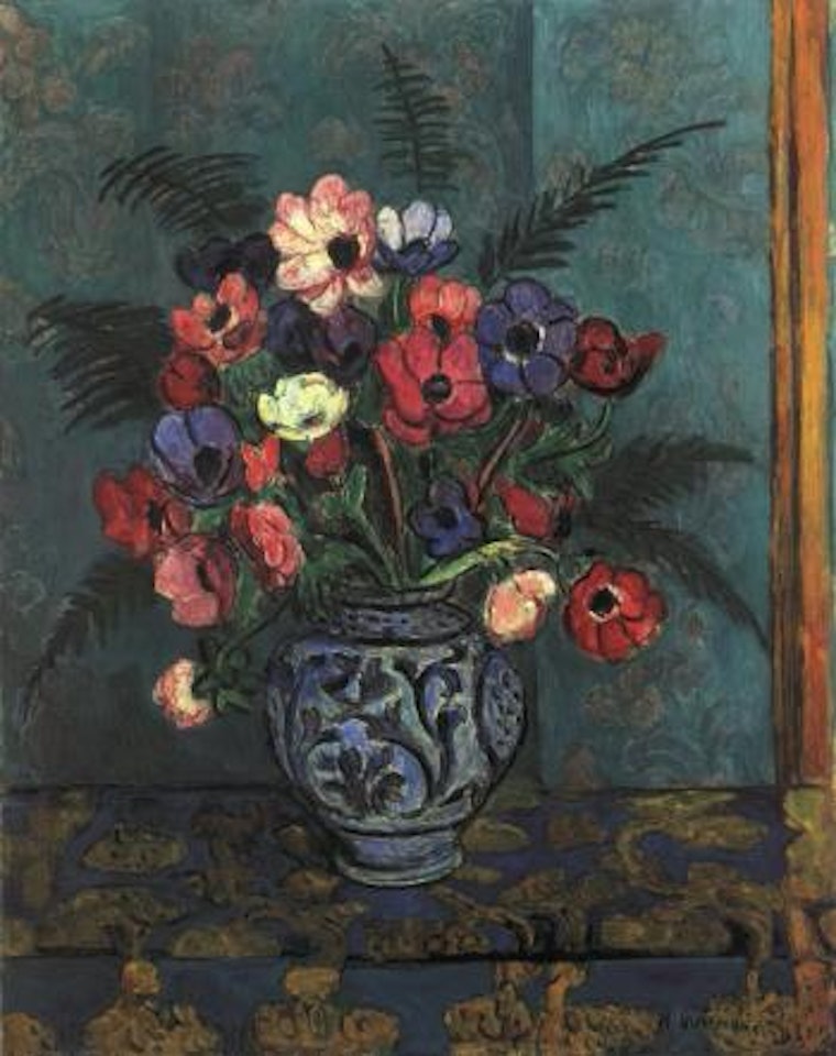Anemones and fern by Hans Purrmann