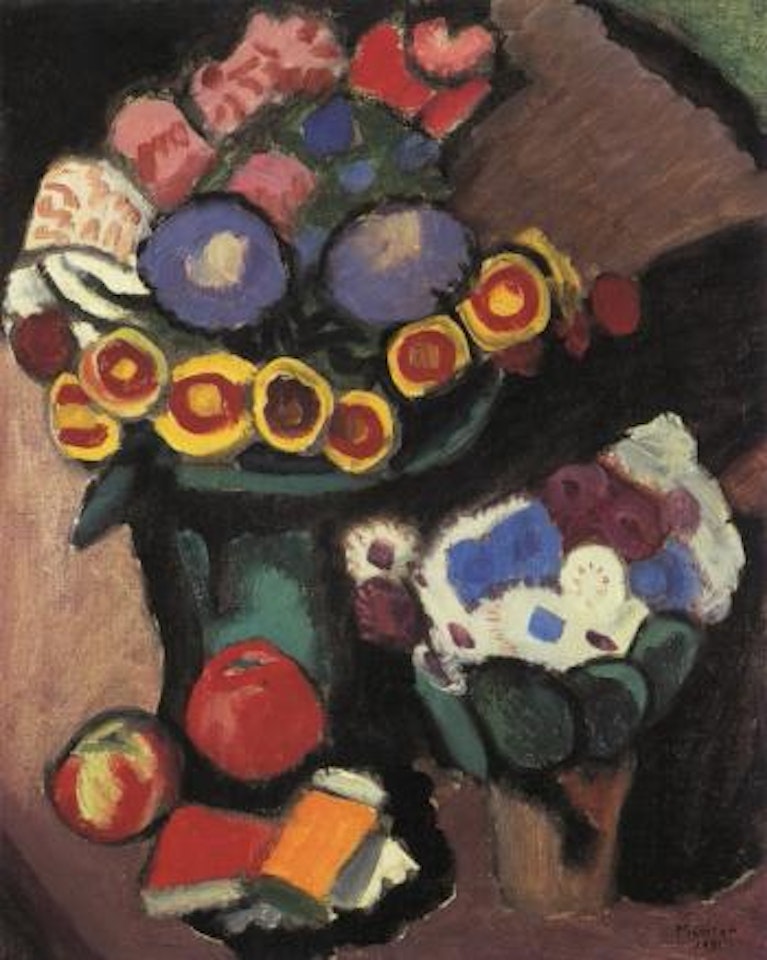 Two bunches of flowers by Gabriele Münter