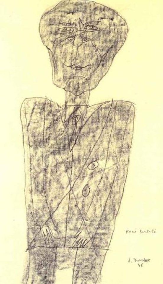 Portrait of Rene Bertele by Jean Dubuffet