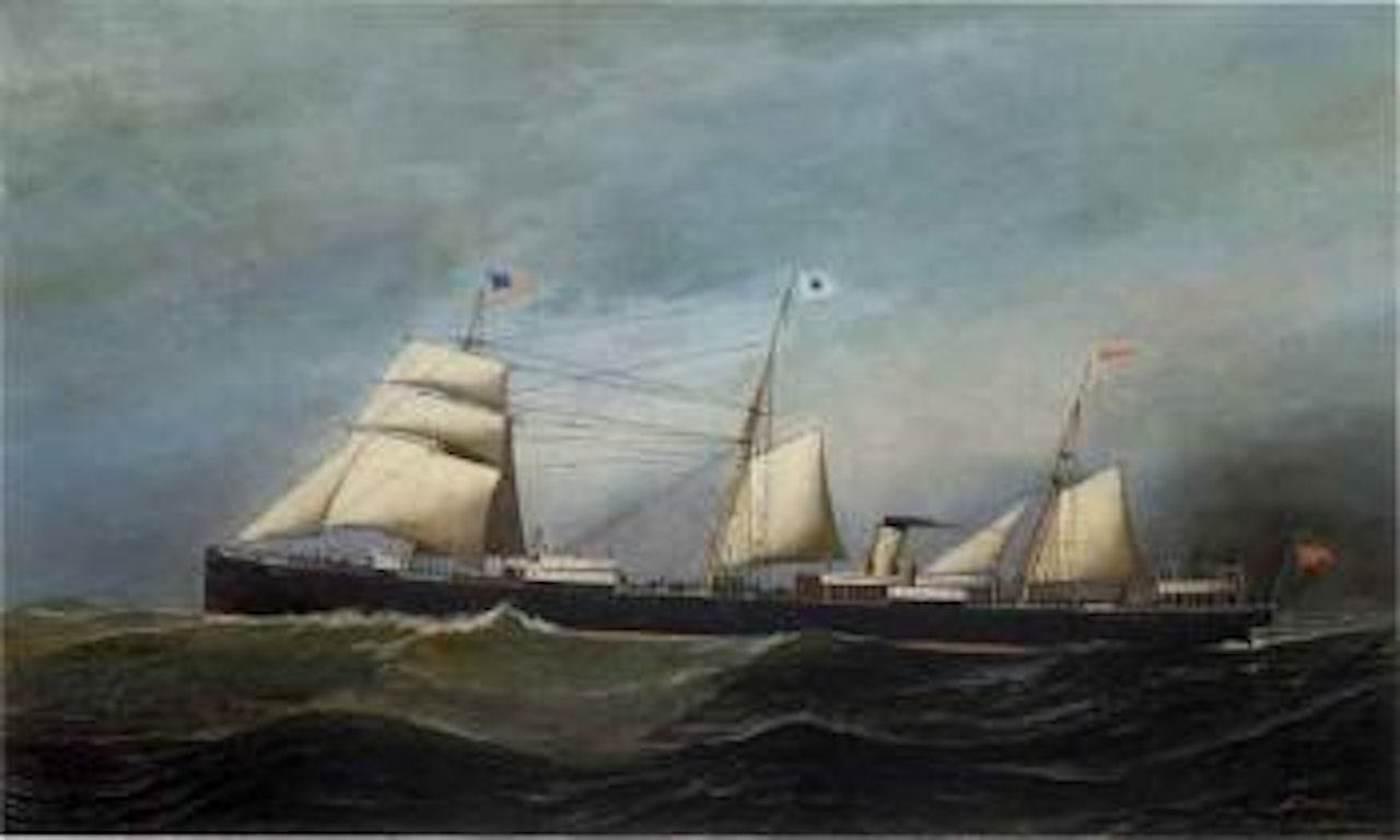 Ship's portrait of Hekla by Antonio Jacobsen