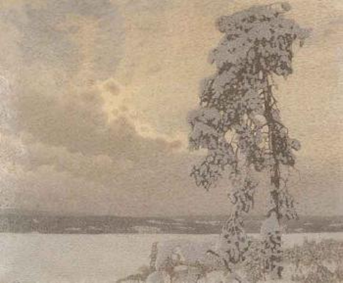 Winter across Racken by Gustaf Fjaestad