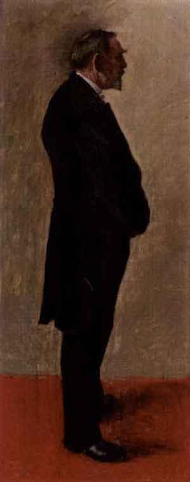 Portrait of gentleman wearing tailcoat by Paul Fischer