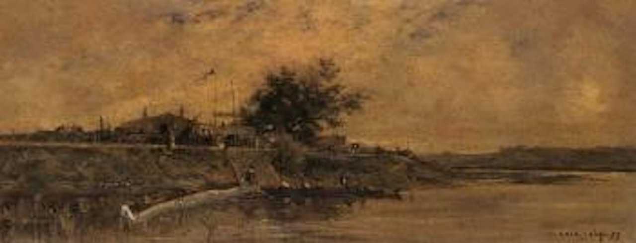 Dimanche au bord de l'eau by Luigi Loir