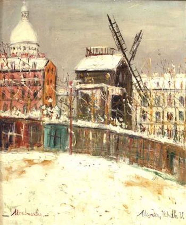 Moulin de la Galette et le Sacre-Coeur by Maurice Utrillo