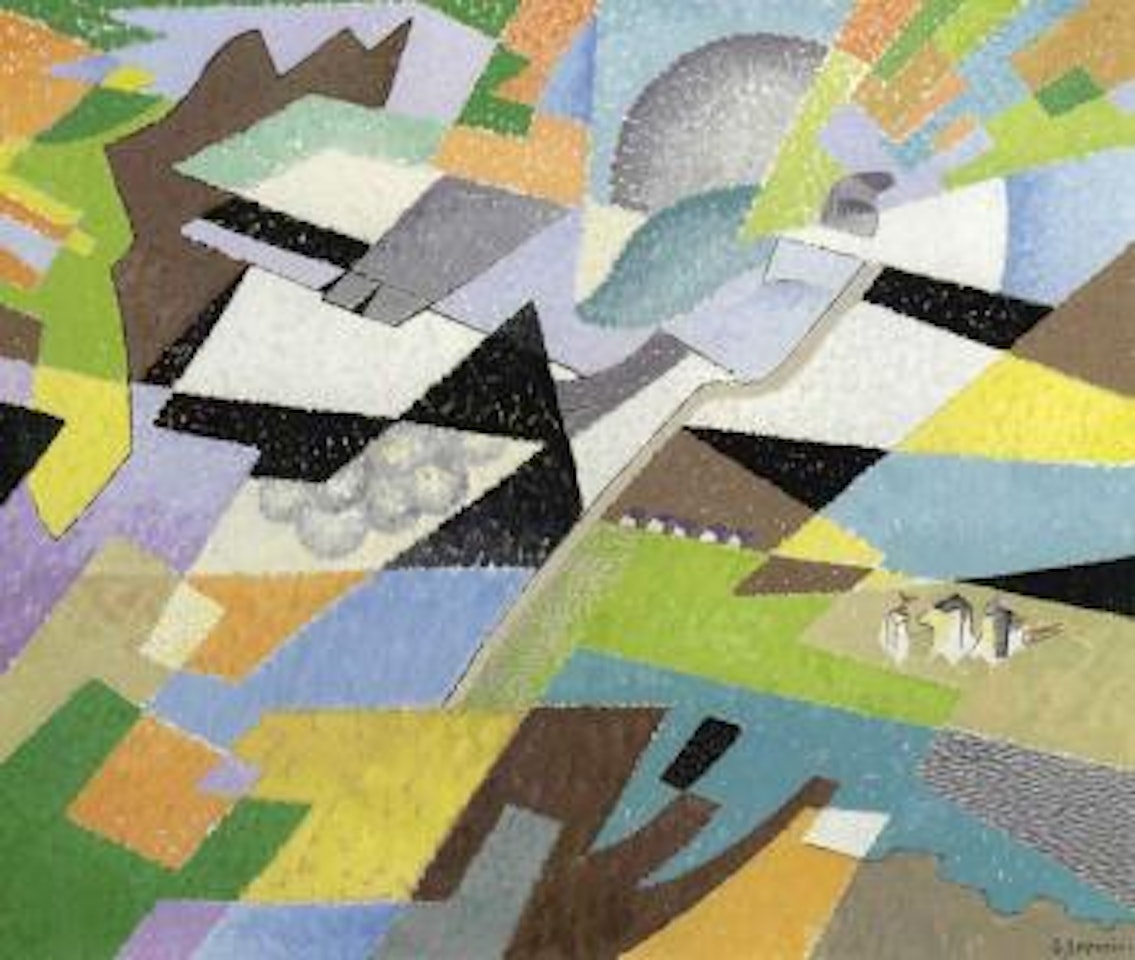 Paris-Rome en avion by Gino Severini