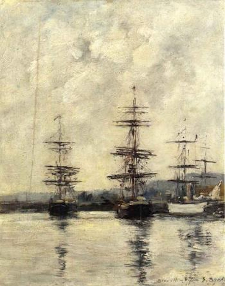 Port de Deauville by Eugène Boudin