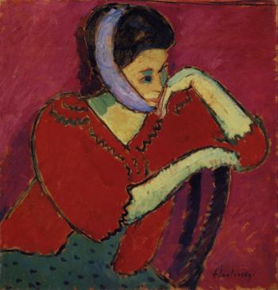 Frau mit kopfbinde - woman with bandeau by Alexej von Jawlensky