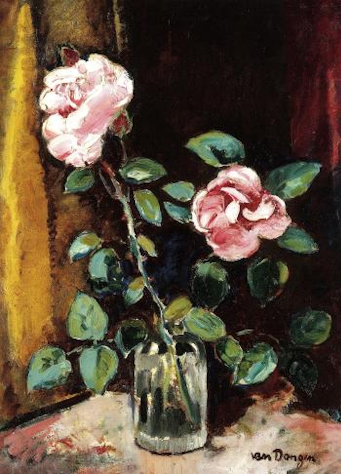Roses dans un vase by Kees van Dongen