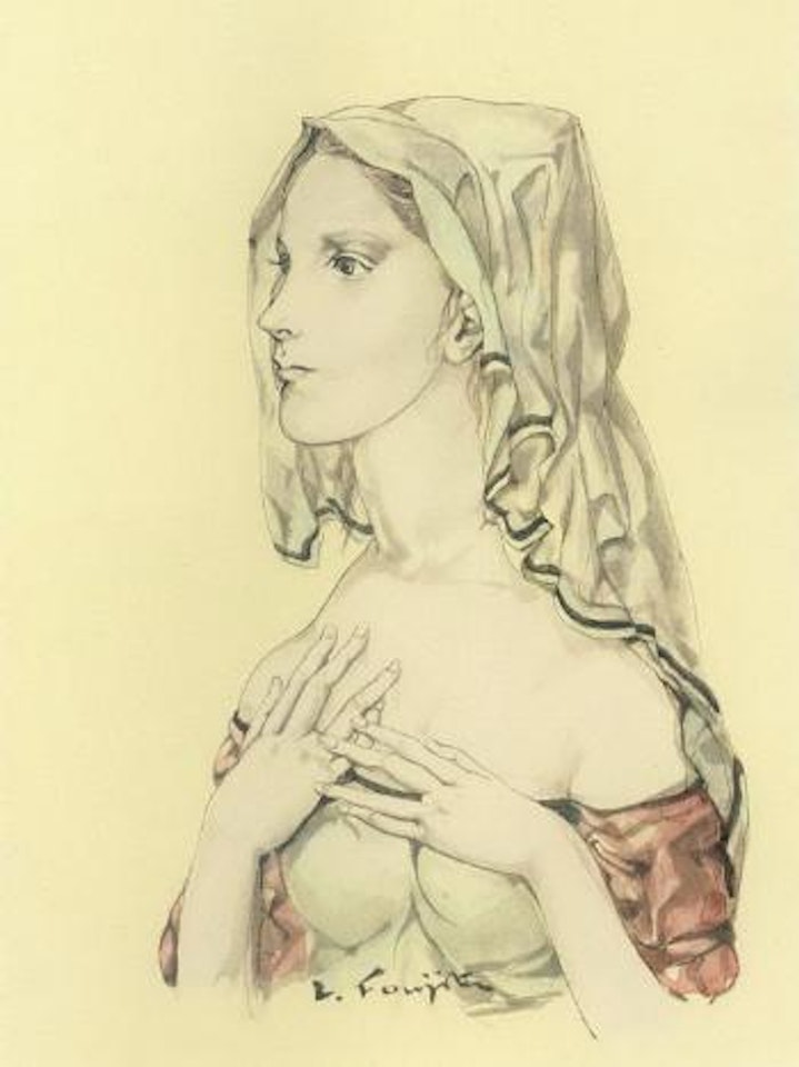 Femme au voile by Leonard Tsuguharu Foujita