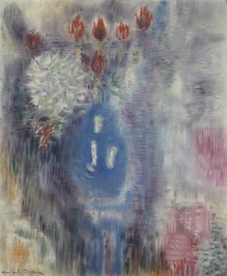 Vase ble tulipes sauvages by André Masson
