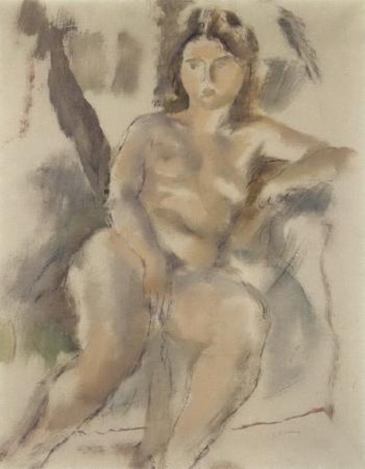 Femme nue assise by Jules Pascin
